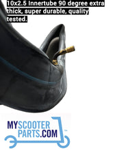 electric scooter INNER TUBE 10x2.5 (90º degree valve)  2mm Super thick and durable, SUIT ANY 10 INCH TYRES, Valve 90 degree to 90. Dragon, Bolzzen, Zero 10x and many more.